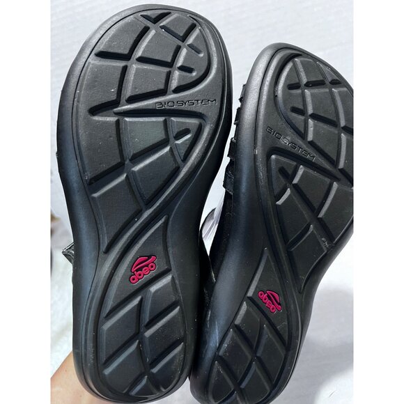 Abeo Black Leather Womens Sandals Size 6N With Bio System Technology - Picture 3 of 8